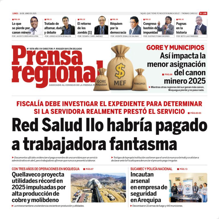 La Prensa Regional – Lunes 16 de junio de 2025