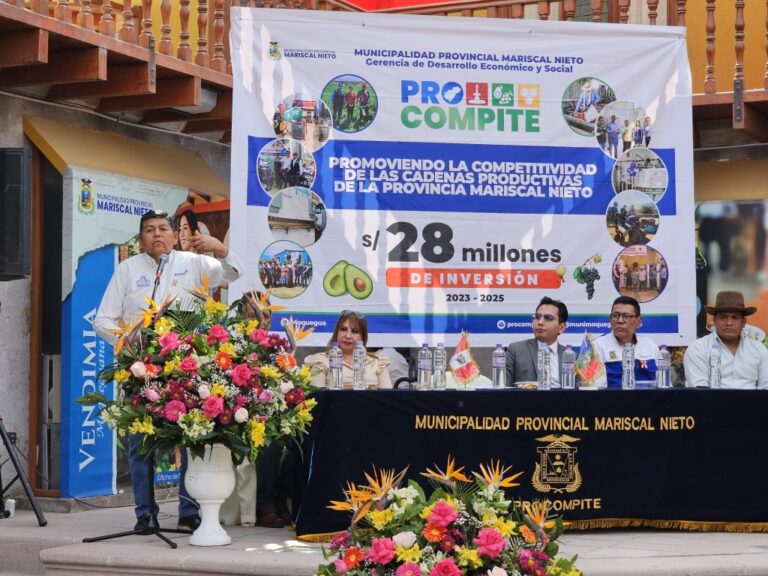 Municipalidad de Mariscal Nieto lanza “Procompite 2025” con S/ 10 millones