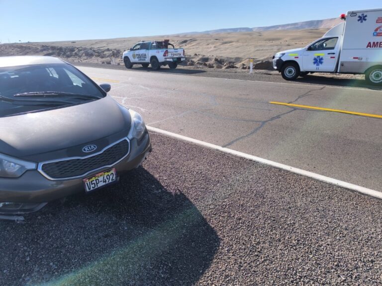 Ilo: despiste en la Panamericana Sur deja daños materiales y una mujer herida