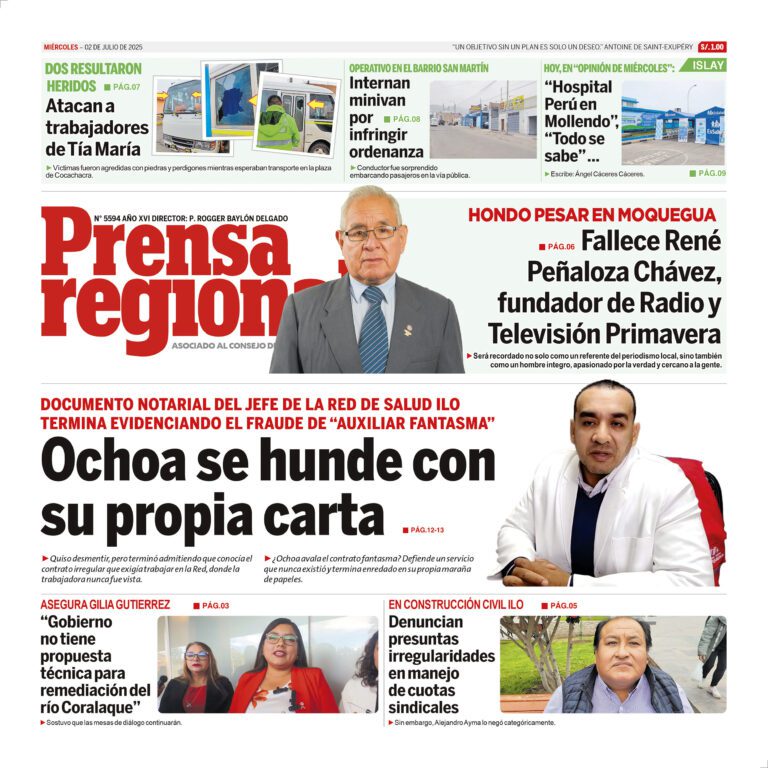 La Prensa Regional – Miércoles 02 de julio de 2025