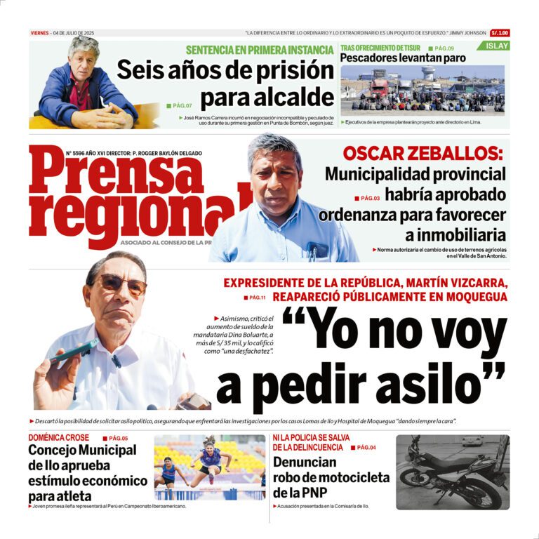 La Prensa Regional – Viernes 04 de julio de 2025