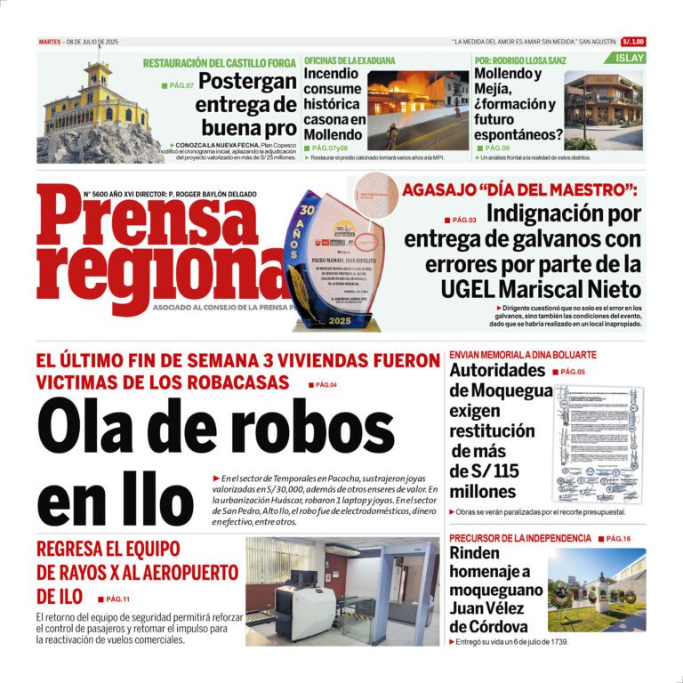 La Prensa Regional – Martes 08 de julio de 2025