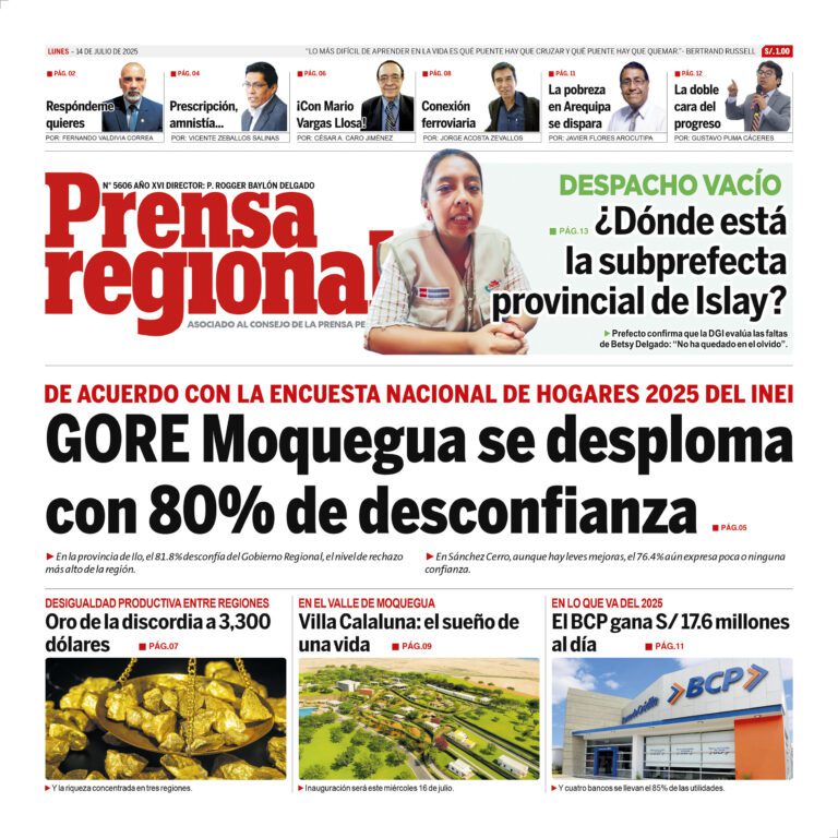 La Prensa Regional – Lunes 14 de julio de 2025