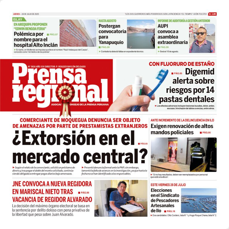 La Prensa Regional – Jueves 24 de julio de 2025