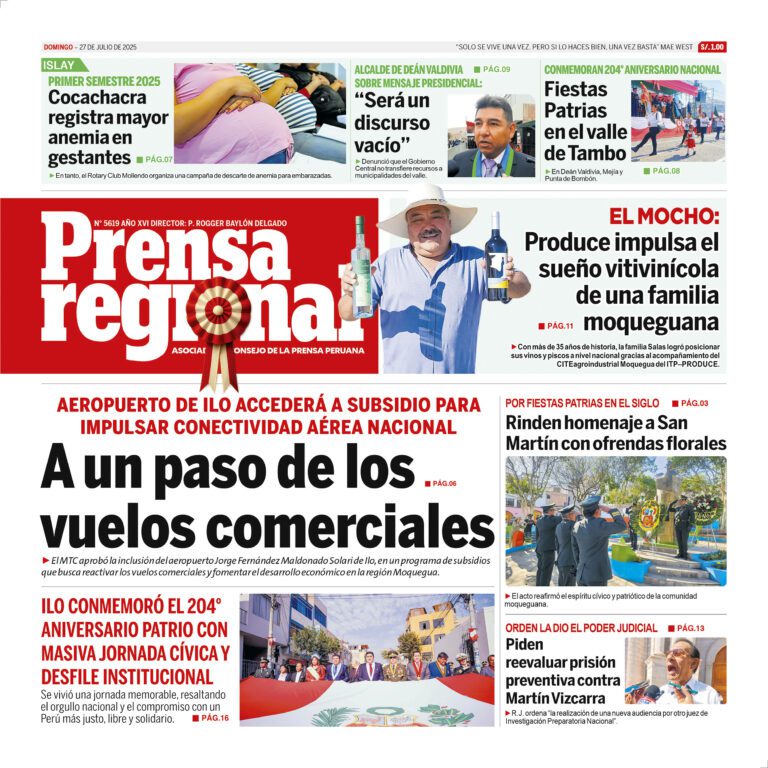La Prensa Regional – Domingo 27 de julio de 2025