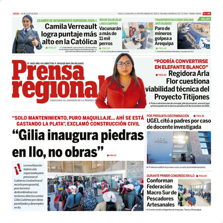 La Prensa Regional – Jueves 10 de julio de 2025
