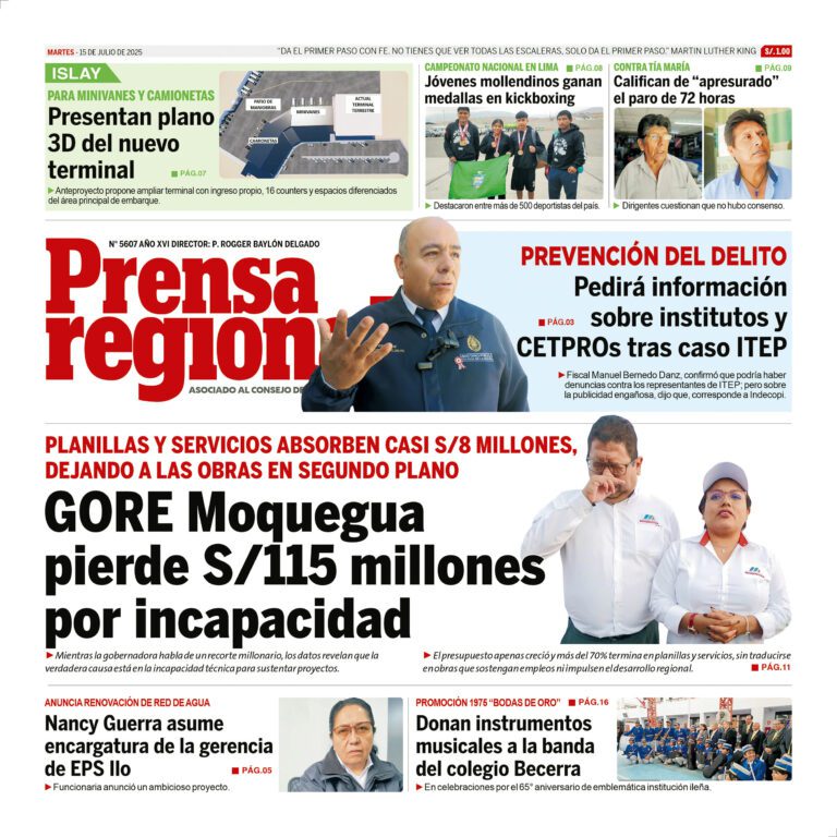 La Prensa Regional – Martes 15 de julio de 2025