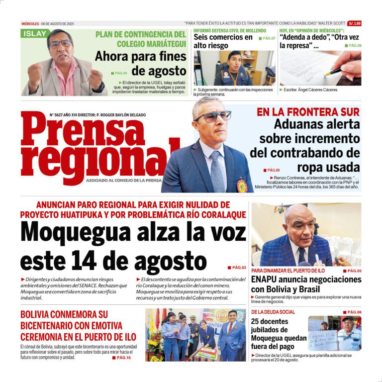 La Prensa Regional – Miércoles 06 de Agosto de 2025