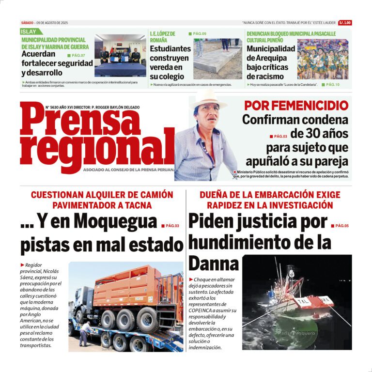La Prensa Regional – Sábado 09 de Agosto de 2025