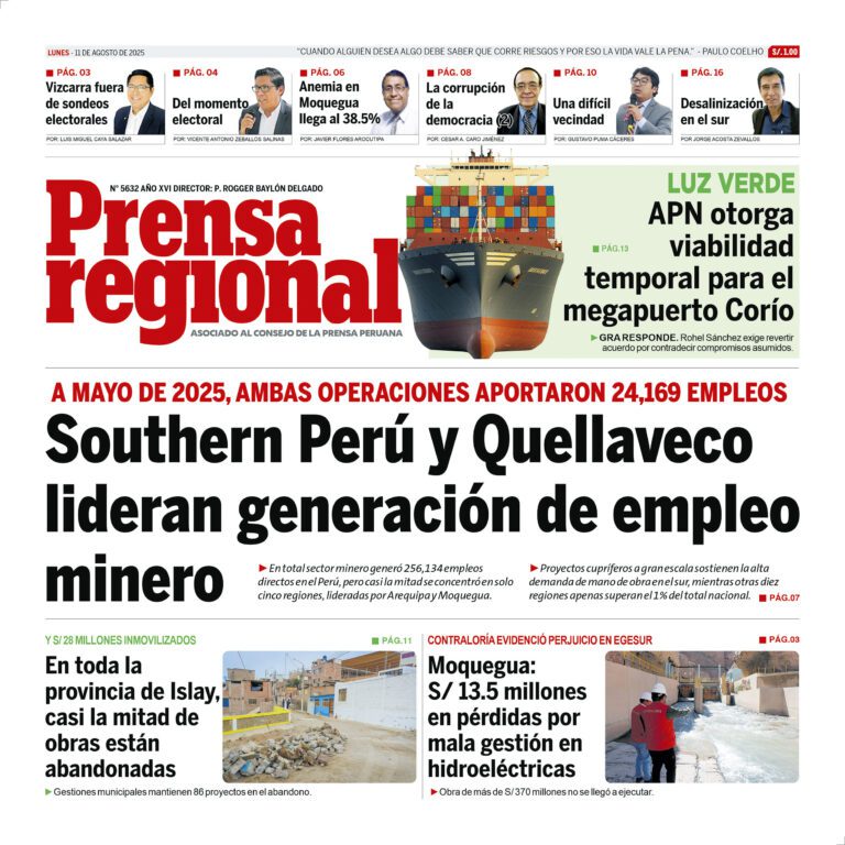 La Prensa Regional – Lunes 11 de Agosto de 2025