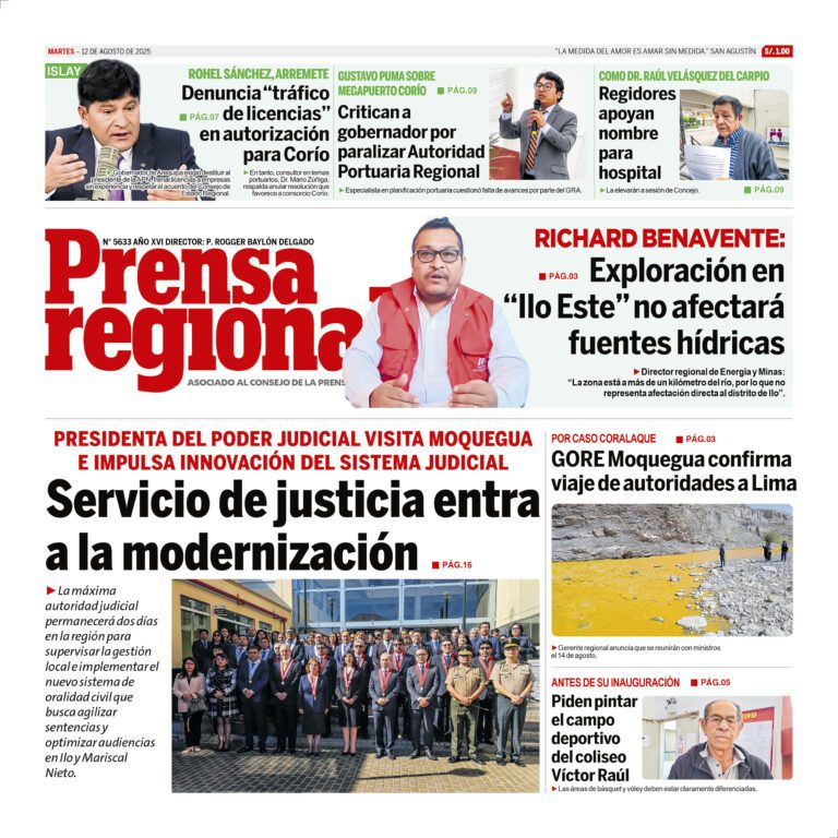 La Prensa Regional – Martes 12 de Agosto de 2025
