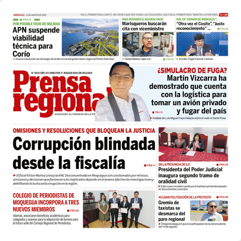 La Prensa Regional – Miércoles 13 de Agosto de 2025