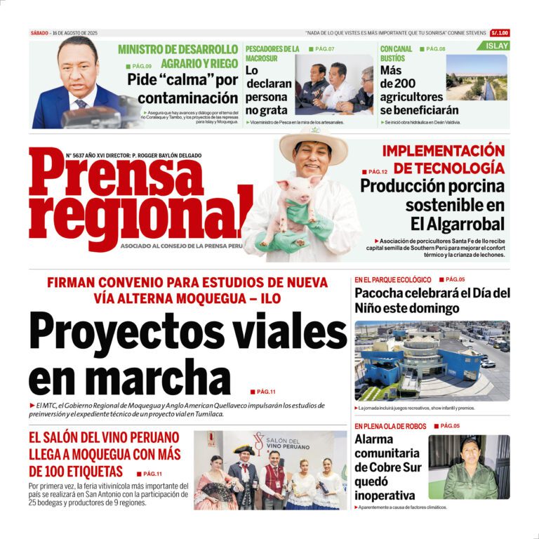La Prensa Regional – Sábado 16 de Agosto de 2025