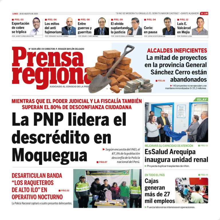 La Prensa Regional – Lunes 18 de Agosto de 2025
