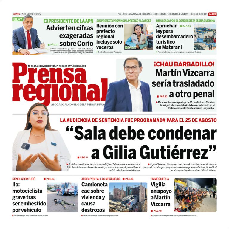 La Prensa Regional – Jueves 21 de Agosto de 2025