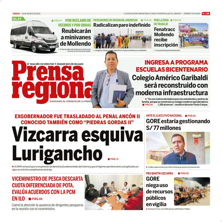 La Prensa Regional – Sábado 23 de Agosto de 2025
