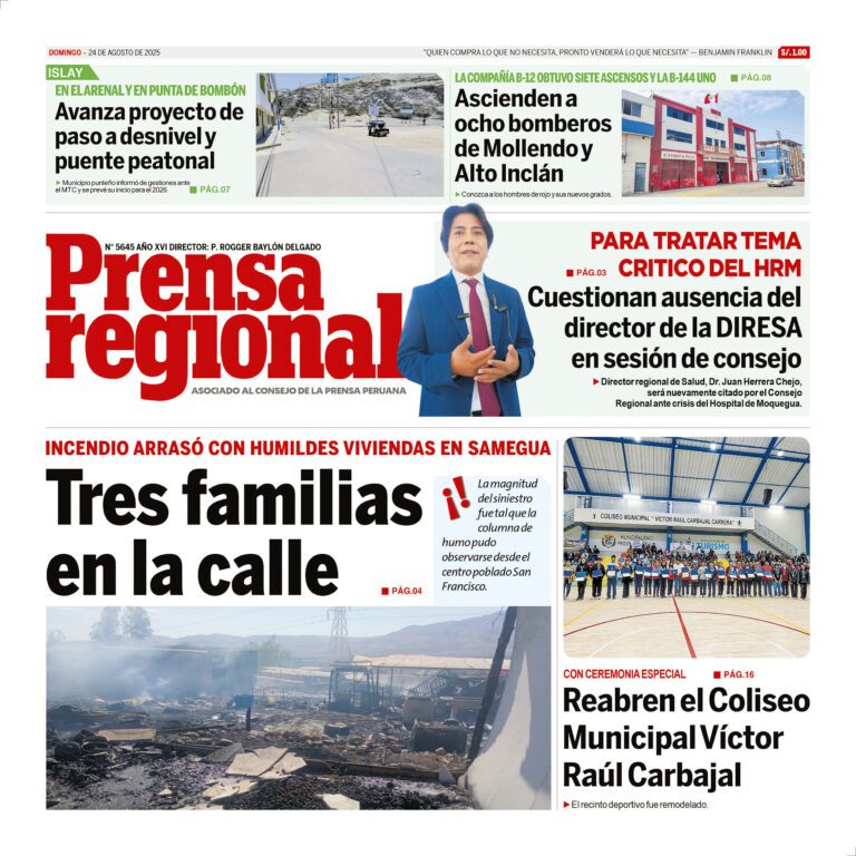 La Prensa Regional – Domingo 24 de Agosto de 2025