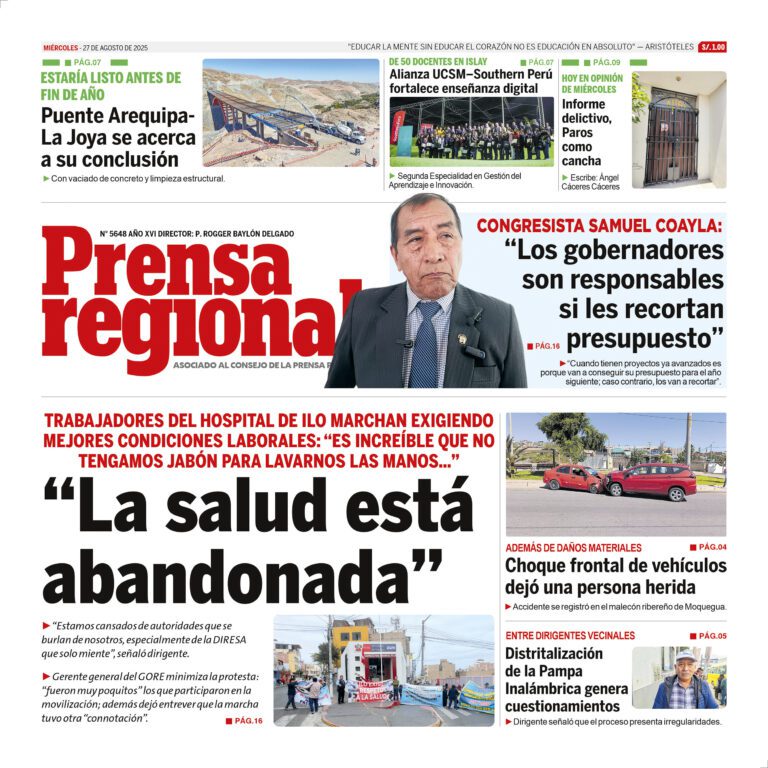 La Prensa Regional – Miércoles 27 de Agosto de 2025