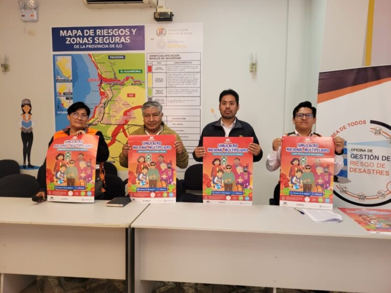 Definen escenarios para el Segundo Simulacro Nacional Multipeligro en Ilo