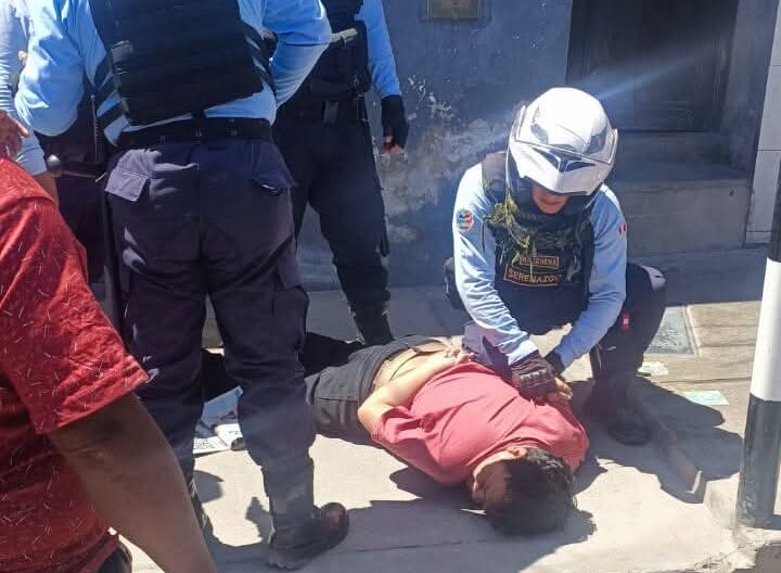Capturan a presunto ladrón de celular en el centro de Moquegua