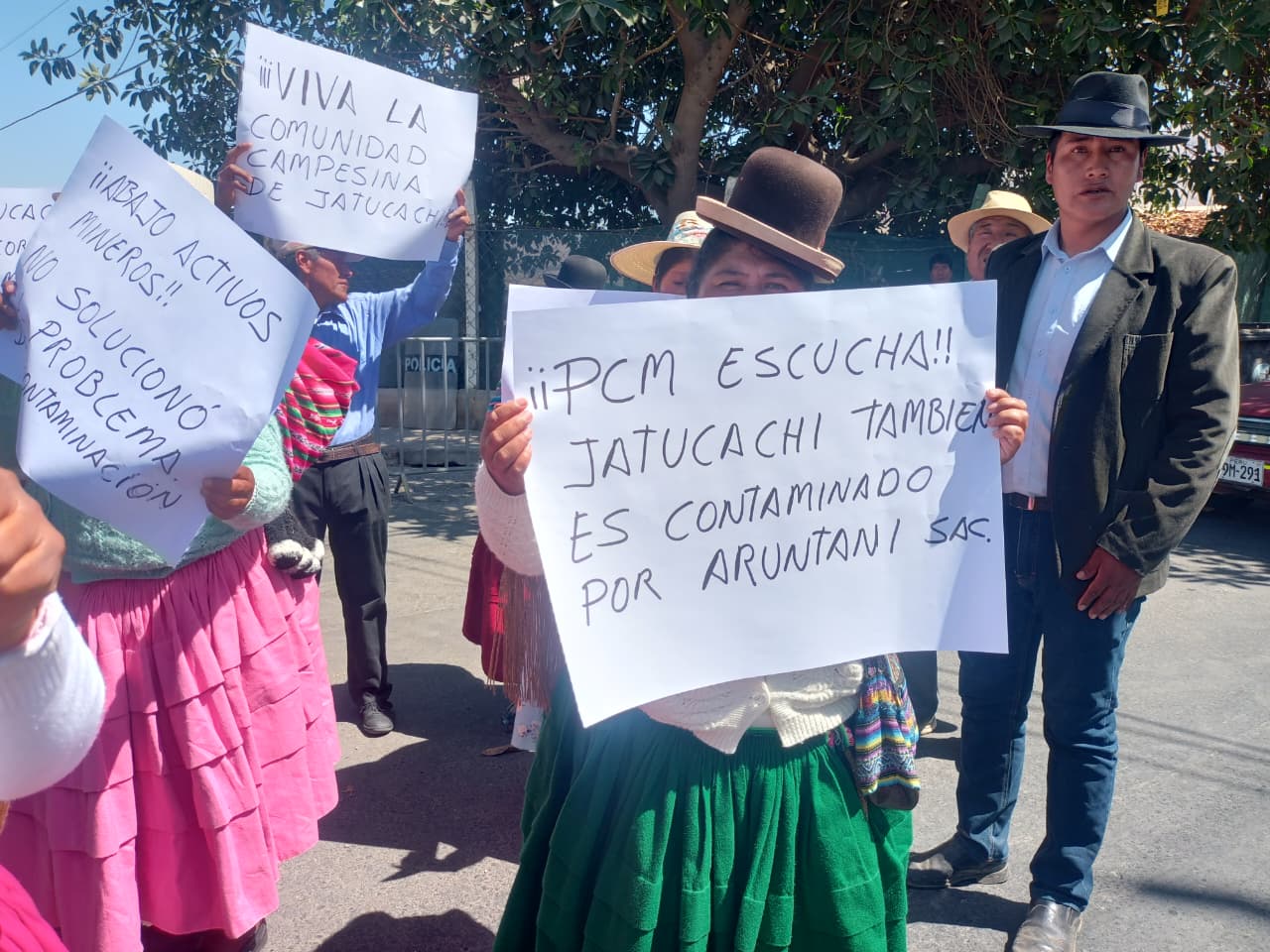 Comunidad Jatucachi de Puno en Moquegua Protesta tras arribo del premier Arana a Moquegua 12092025 3 La Prensa Regional