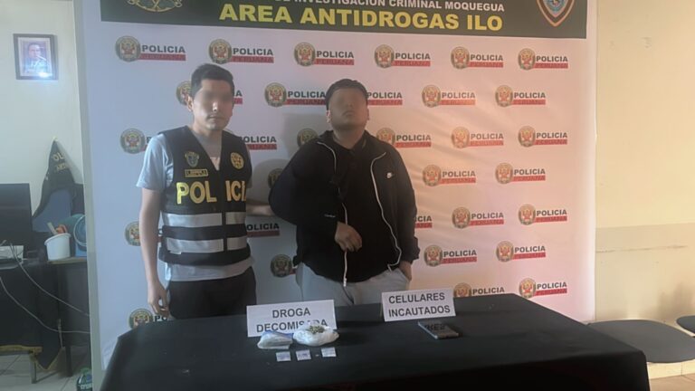 Ilo: joven es detenido con marihuana, cocaína y TUSI tras persecución policial