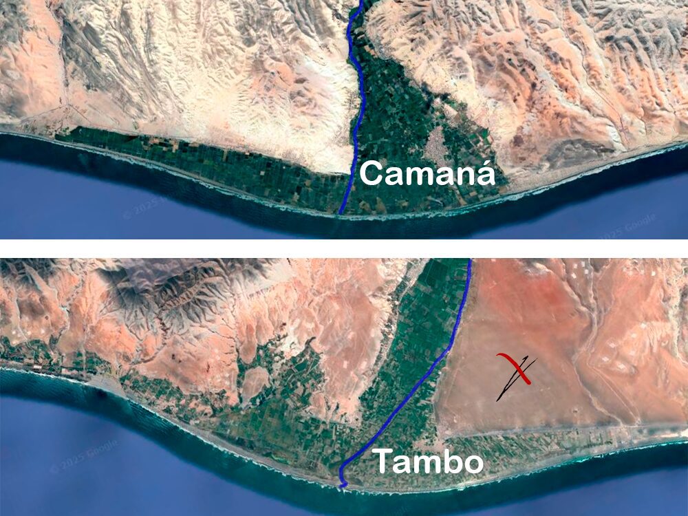 Cambios del río Tambo y pueblos arrasados 2 Fig 2 Desembocaduras en valles vecinos La Prensa Regional