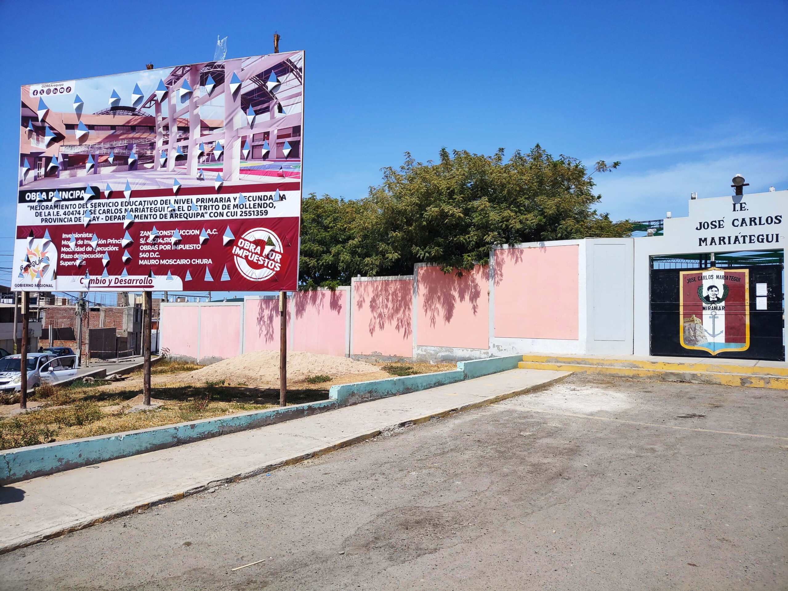 Sindicato Fenatracc Mollendo formaliza acuerdo de participación laboral en obra del colegio Mariátegui 1 Obra colegio Mariategui scaled La Prensa Regional