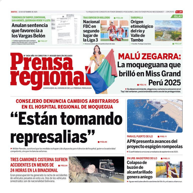 La Prensa Regional – Martes 02 de setiembre de 2025