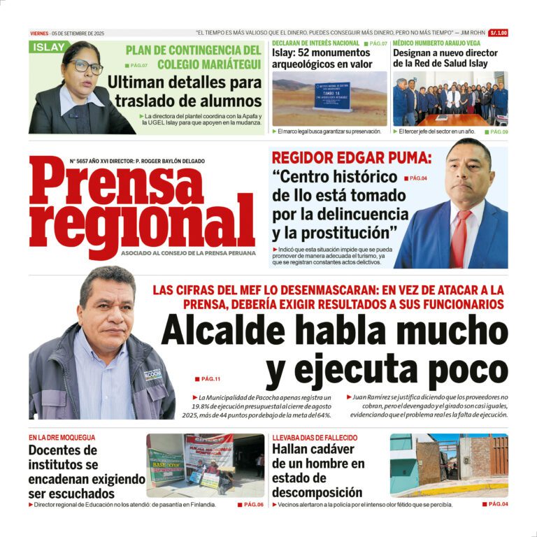 La Prensa Regional – Viernes 05 de setiembre de 2025