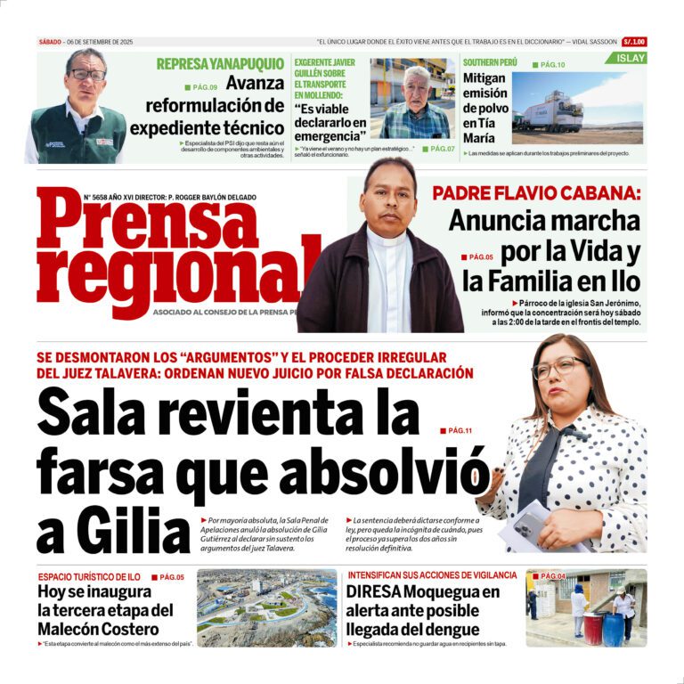 La Prensa Regional – Sábado 06 de setiembre de 2025
