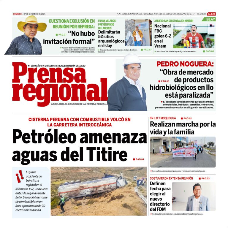 La Prensa Regional – Domingo 07 de septiembre de 2025