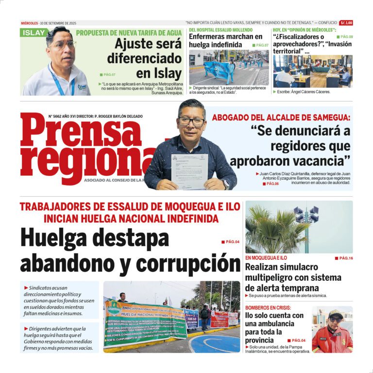 La Prensa Regional – Miércoles 10 de setiembre de 2025