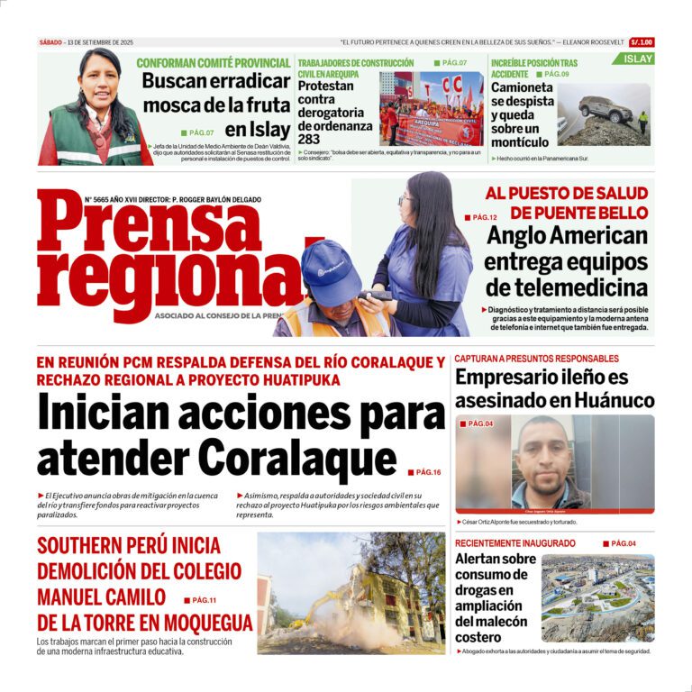 La Prensa Regional – Sábado 13 de setiembre de 2025