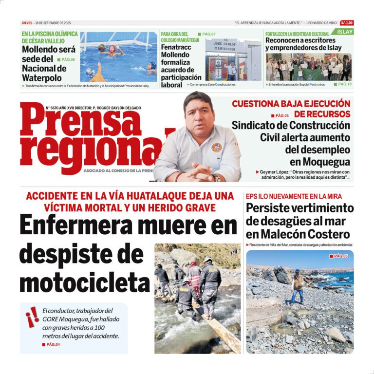 La Prensa Regional – Jueves 18 de setiembre de 2025