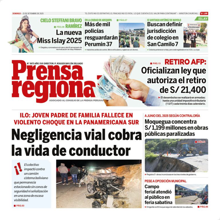 La Prensa Regional – Domingo 21 de setiembre de 2025
