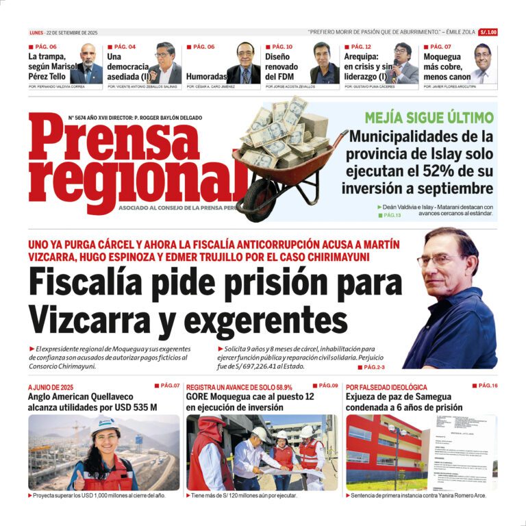 La Prensa Regional – Lunes 22 de setiembre de 2025