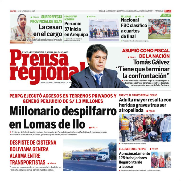 La Prensa Regional – Martes 23 de setiembre de 2025