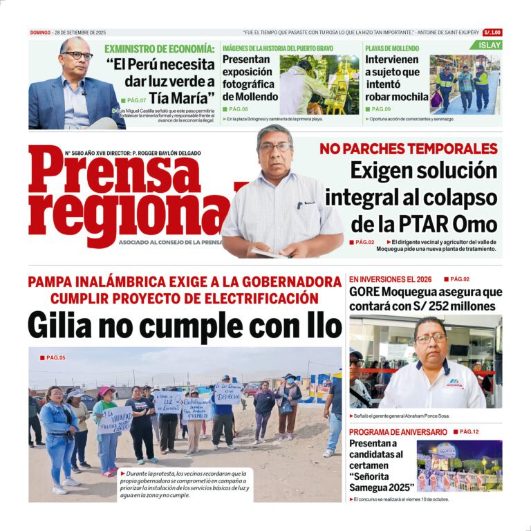 La Prensa Regional – Domingo 28 de setiembre de 2025