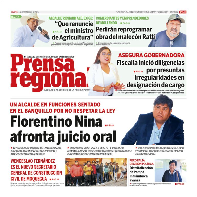 La Prensa Regional – Martes 30 de setiembre de 2025
