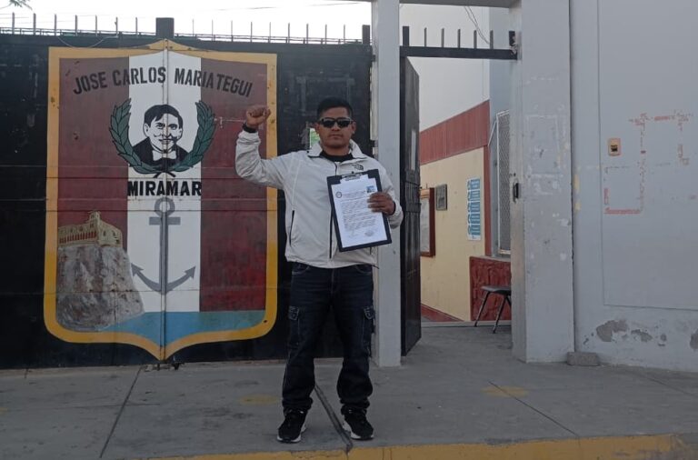 Sindicato Fenatracc Mollendo formaliza acuerdo de participación laboral en obra del colegio Mariátegui