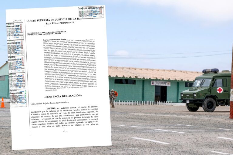 Suprema reduce condena en caso de corrupción en Ejército Ilo: de 6 años efectivos a 4 suspendidos
