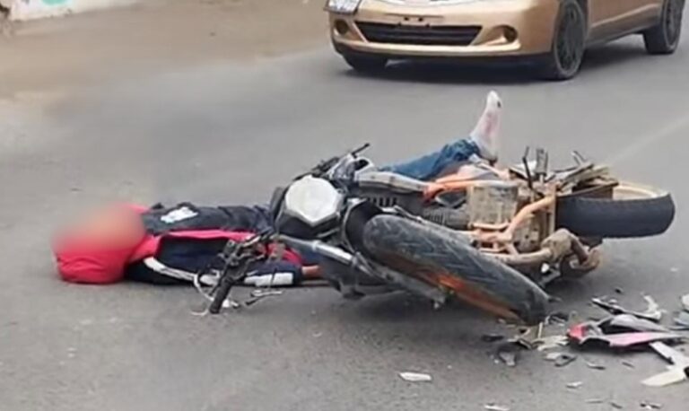 Tres varones resultaron heridos tras choque violento entre dos motos lineales