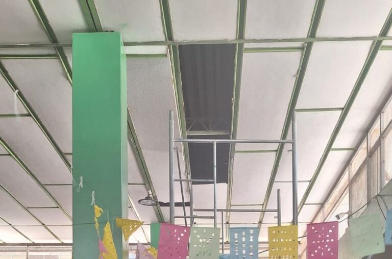 Baldosas se desprenden en el mercado central y generan temor