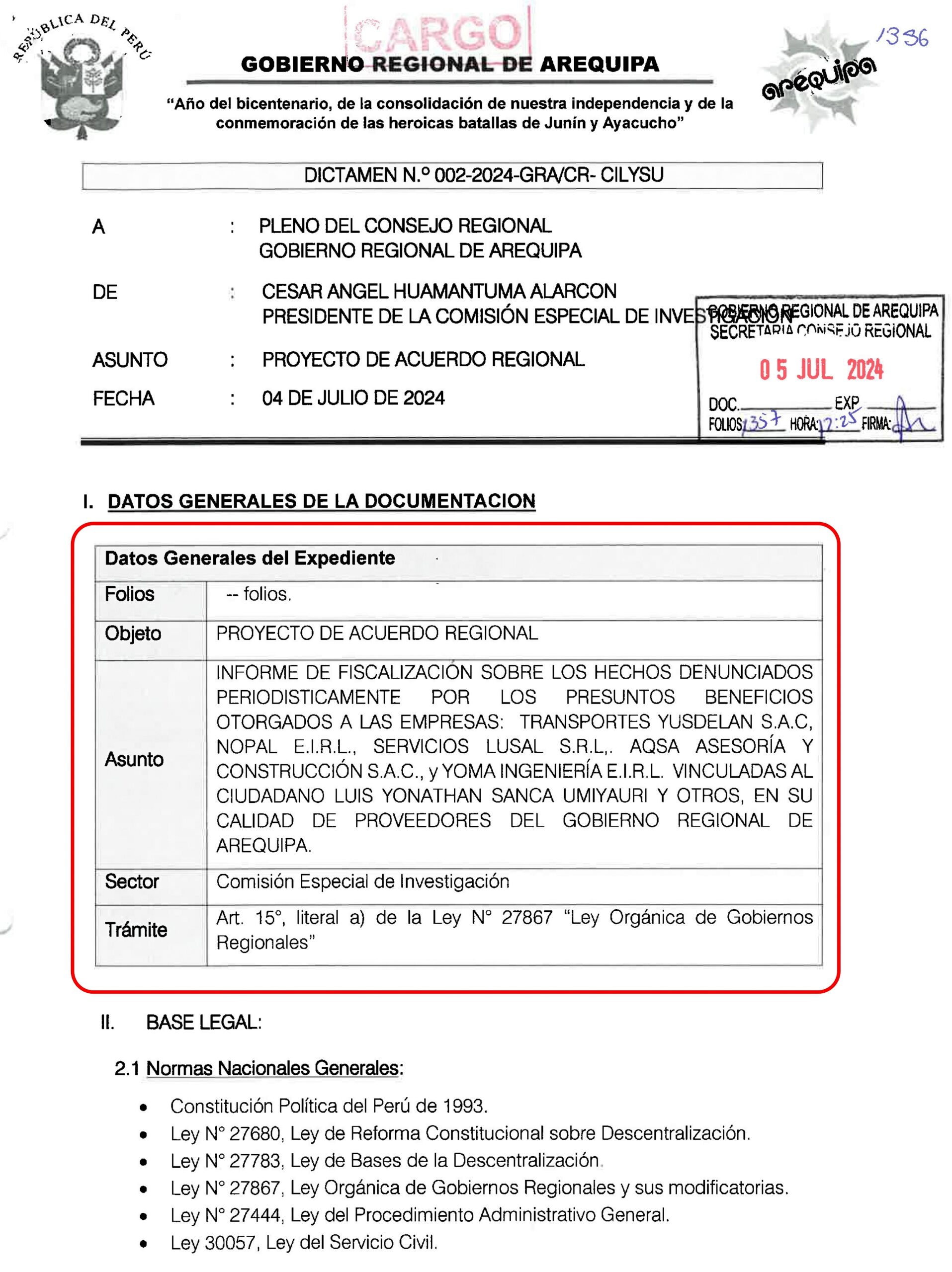 Cuando el silencio promueve la corrupción: consejeros de Moquegua omiten fiscalizar la gestión de Gilia Gutiérrez 1 Caso fiscalizacion consejeros regionales 10102025 2 Arequipa Dictamen scaled La Prensa Regional