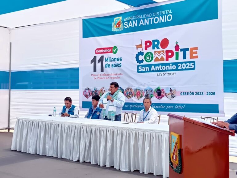 San Antonio destina S/ 11 millones para impulsar el PROCOMPITE 2025