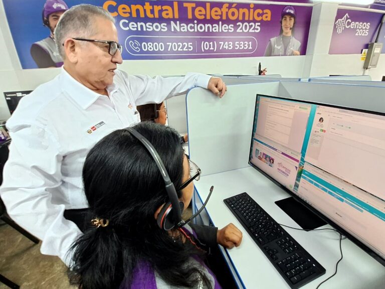 INEI atendió más de 34 mil llamadas por los Censos 2025