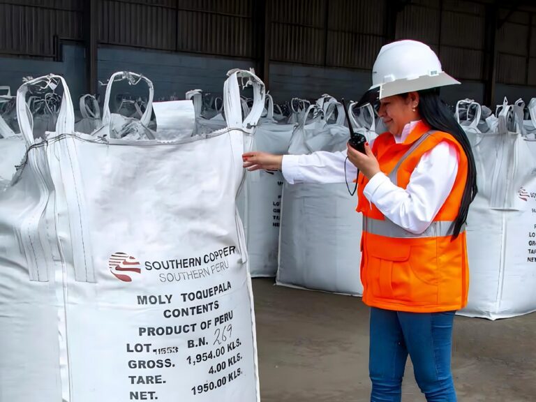 Southern Peru lidera producción de molibdeno en el Perú a julio del 2025