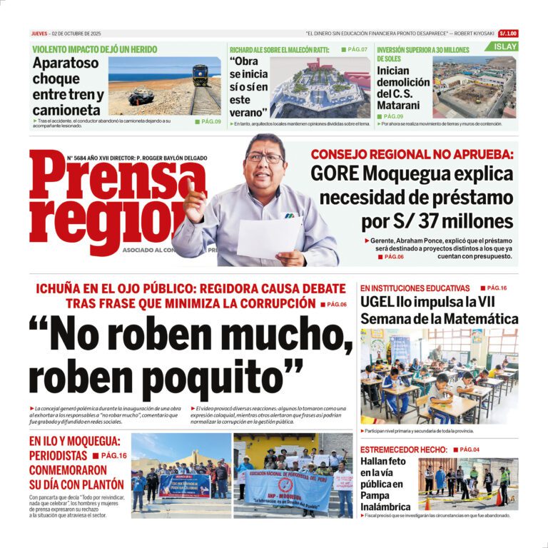 La Prensa Regional – Jueves 02 de octubre de 2025