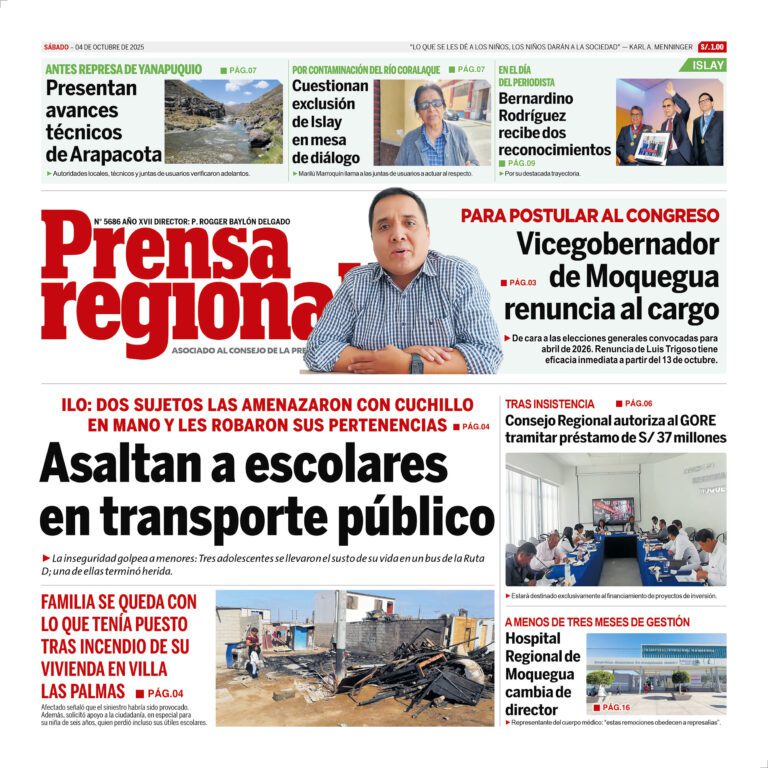 La Prensa Regional – Sábado 04 de octubre de 2025